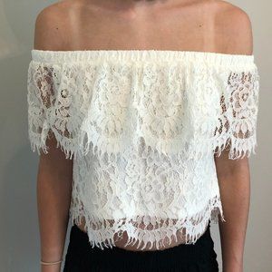 Off the Shoulder Lace Top